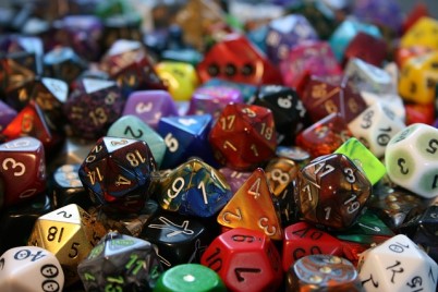 a pile of dice